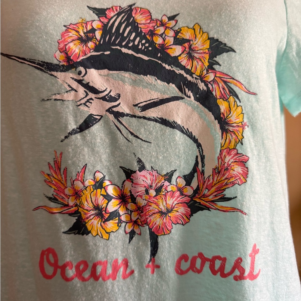 Ocean + Coast Mint Green Tee NWT